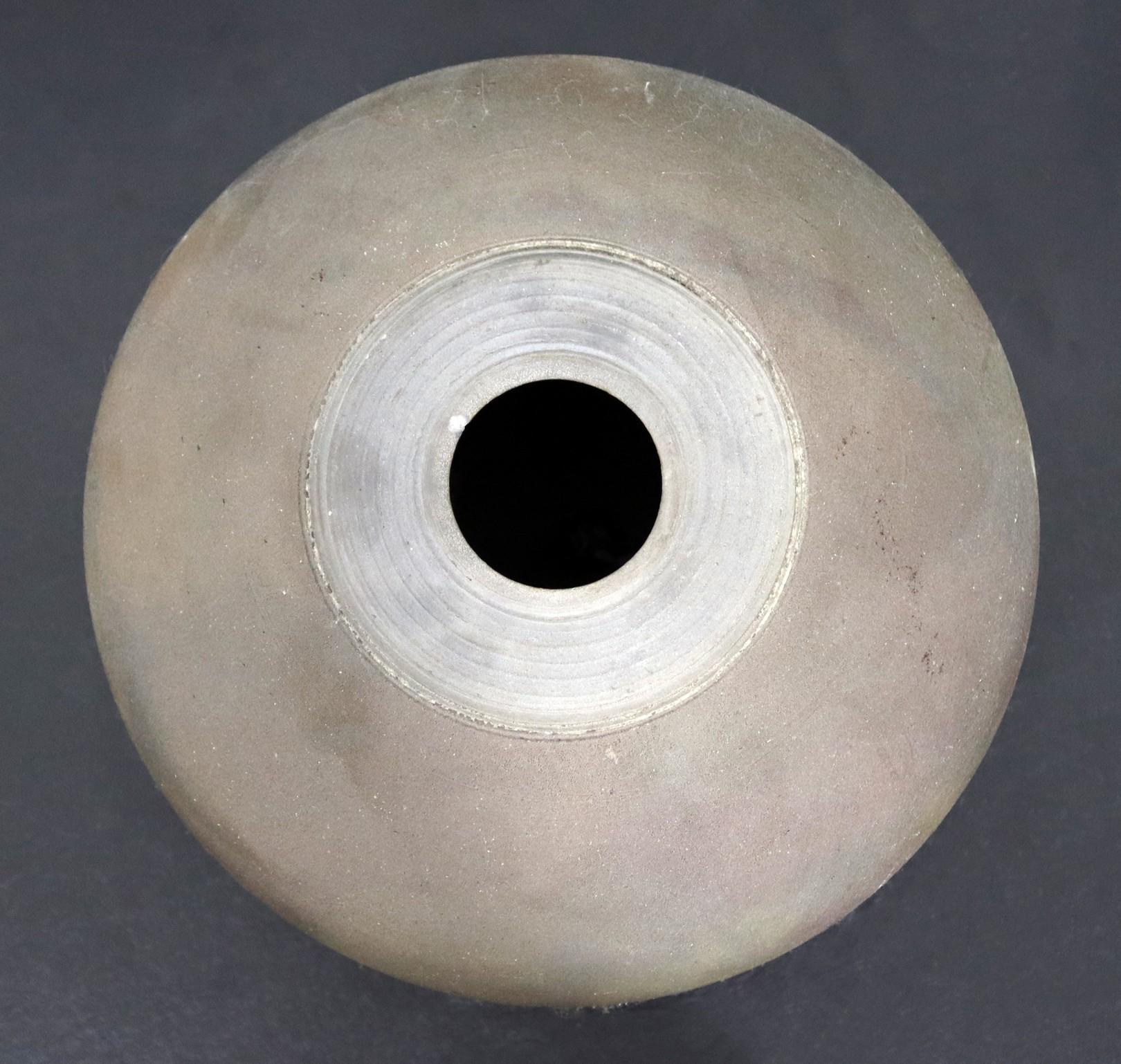 Ed Risak Small Sphere Traditional Raku Ceramic Sculpture 2