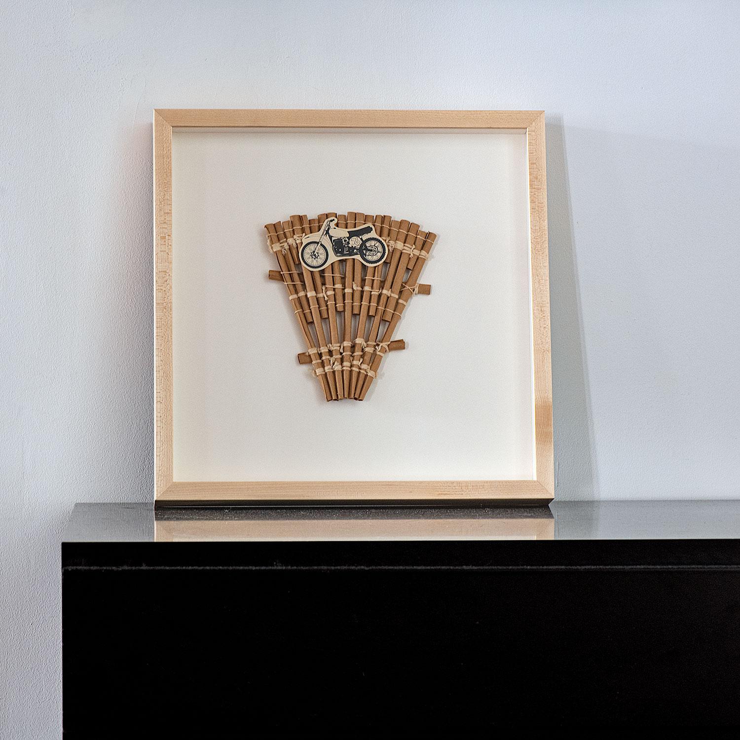 Staplers (1976), Woven Paper Sculpture by Ed Rossbach For Sale 1