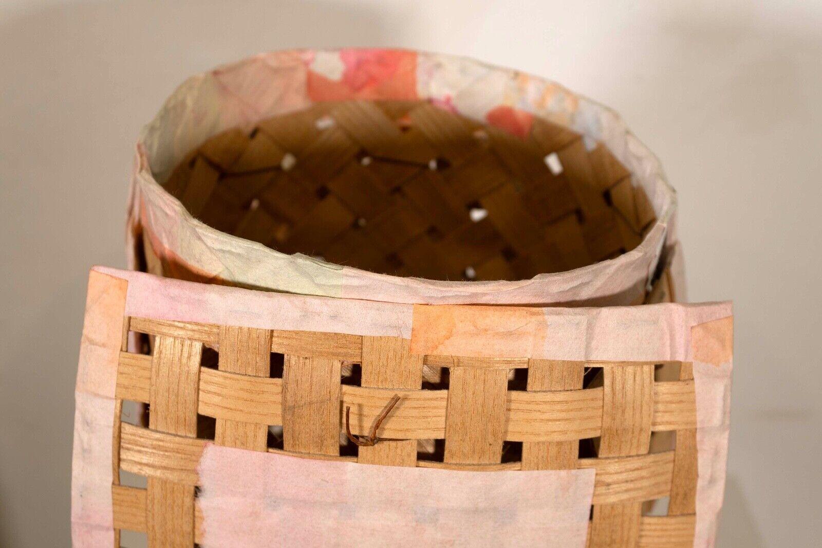 Ed Rossbach Sweet Dreams Signed Handmade Ash Plint Dyed Paper Woven Basket 1993 For Sale 6