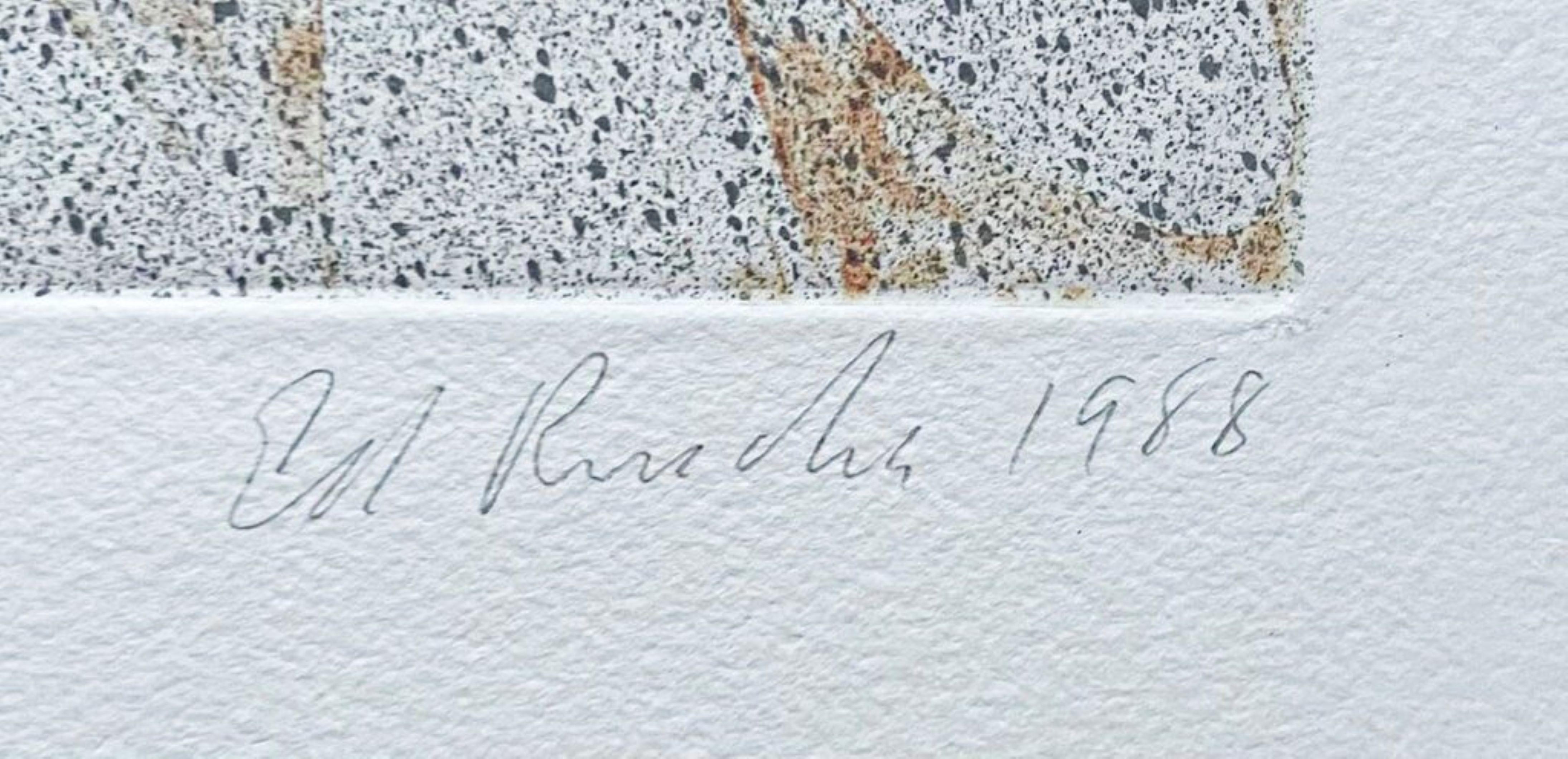 Zapata-Tiempo firmado/N por AMBOS Ed Ruscha y Billy Al Bengston, Aguafuerte y Aguatinta - Print Arte pop de Ed Ruscha and Billy Al Bengston