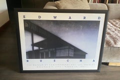 Ed Ruscha Large Encadrement Vintage LACMA Exhibition Lithograph Poster Standard, 1990