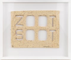 Ed Ruscha Zoot Soot 2015 Firmado Troquelado en tipografía sobre papel hecho a mano