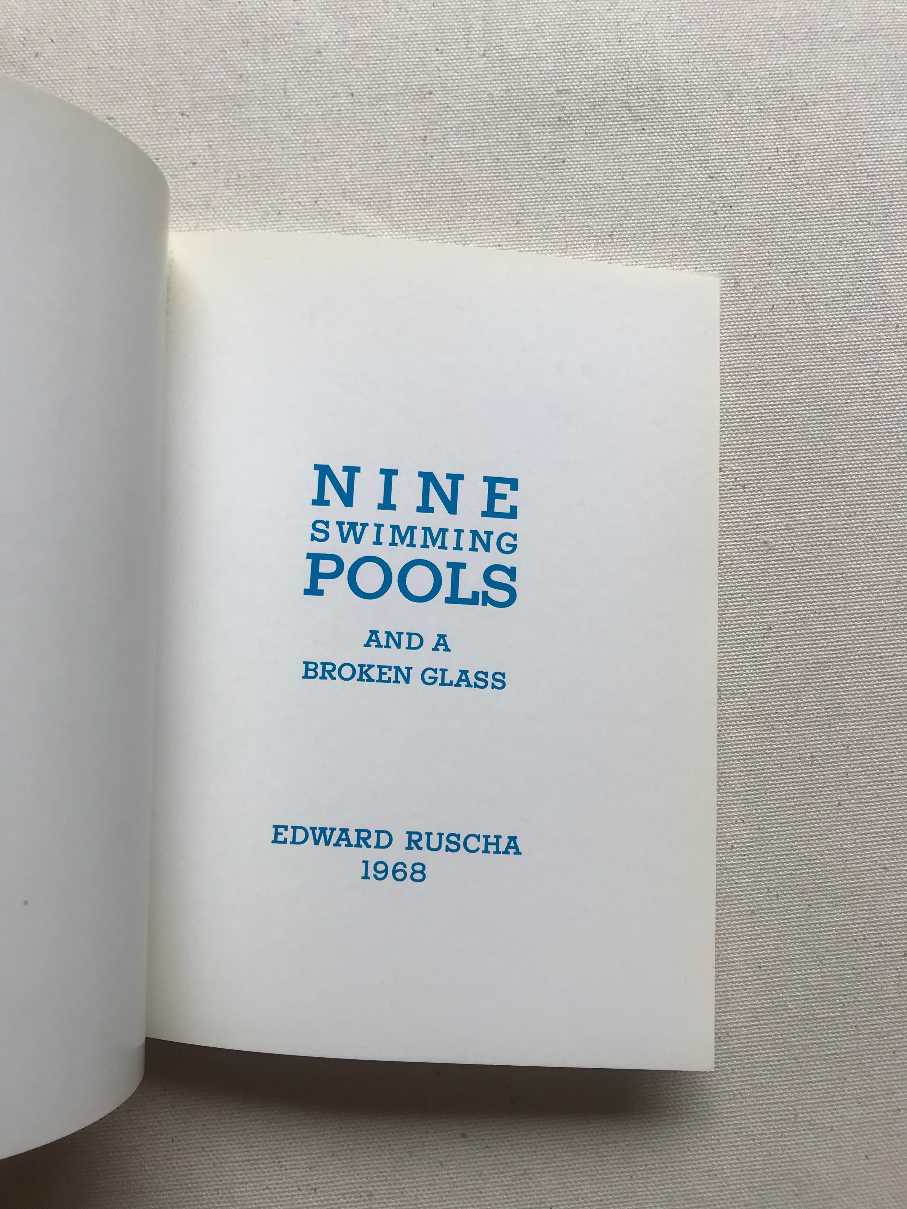 American Ed Ruscha Pair of Art Books 'Nine Swimming Pools + Ruscha' One Signed, 1968