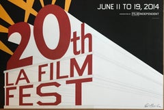Affiche du 20e Festival du Film de Los Angeles (signée à la main par Ed Ruscha), belle provenance