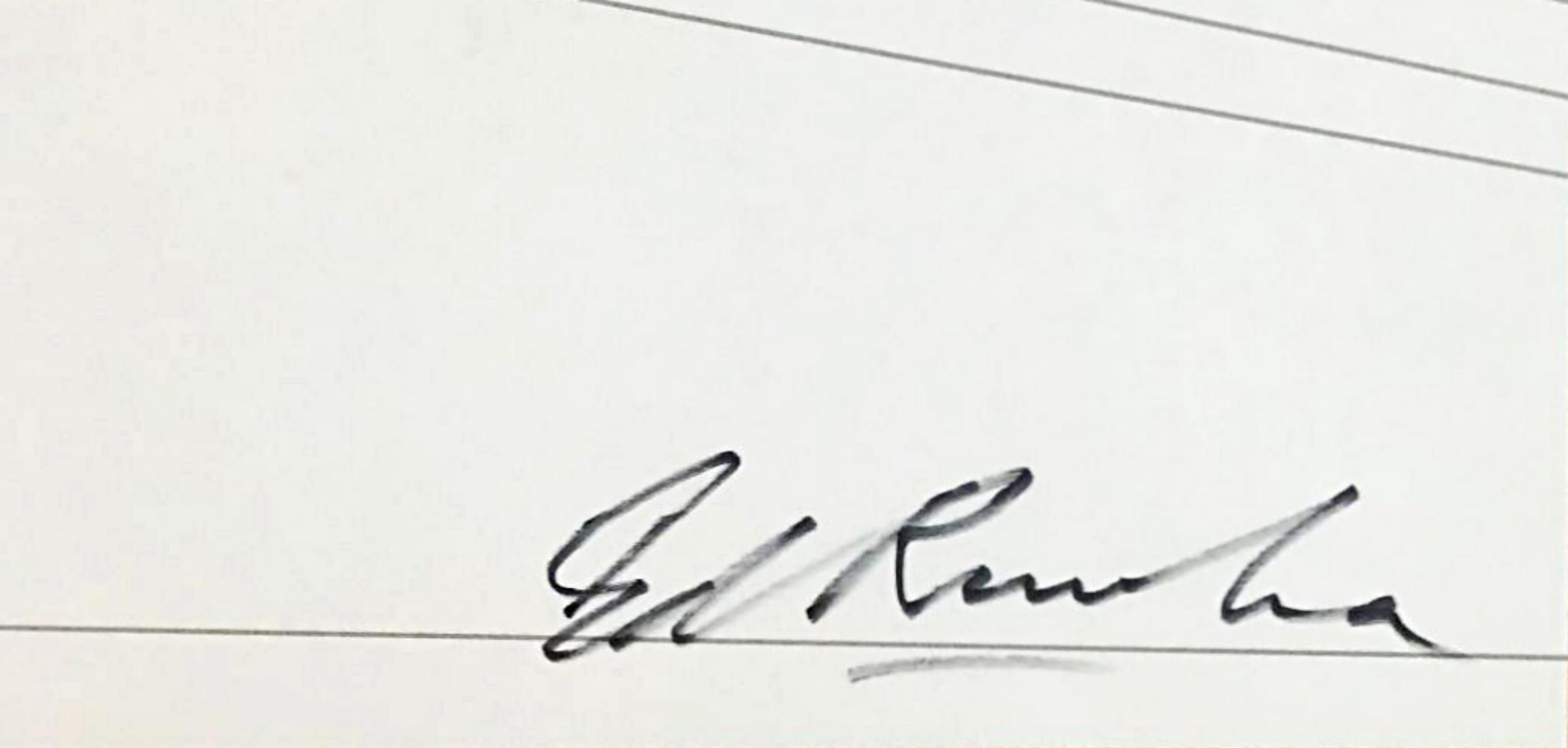 20th LA Film Festival print (Hand Signed by Ed Ruscha), w/ excellent provenance For Sale 1