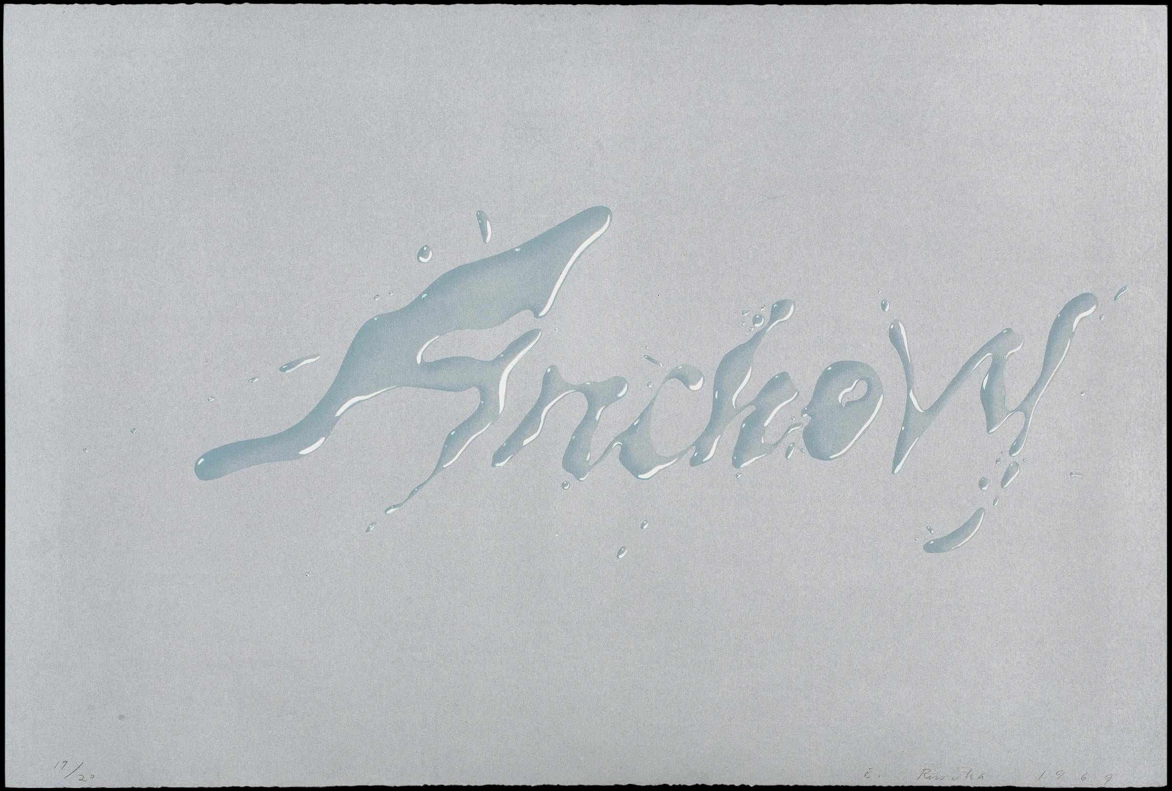Ed Ruscha Figurative Print - Anchovy