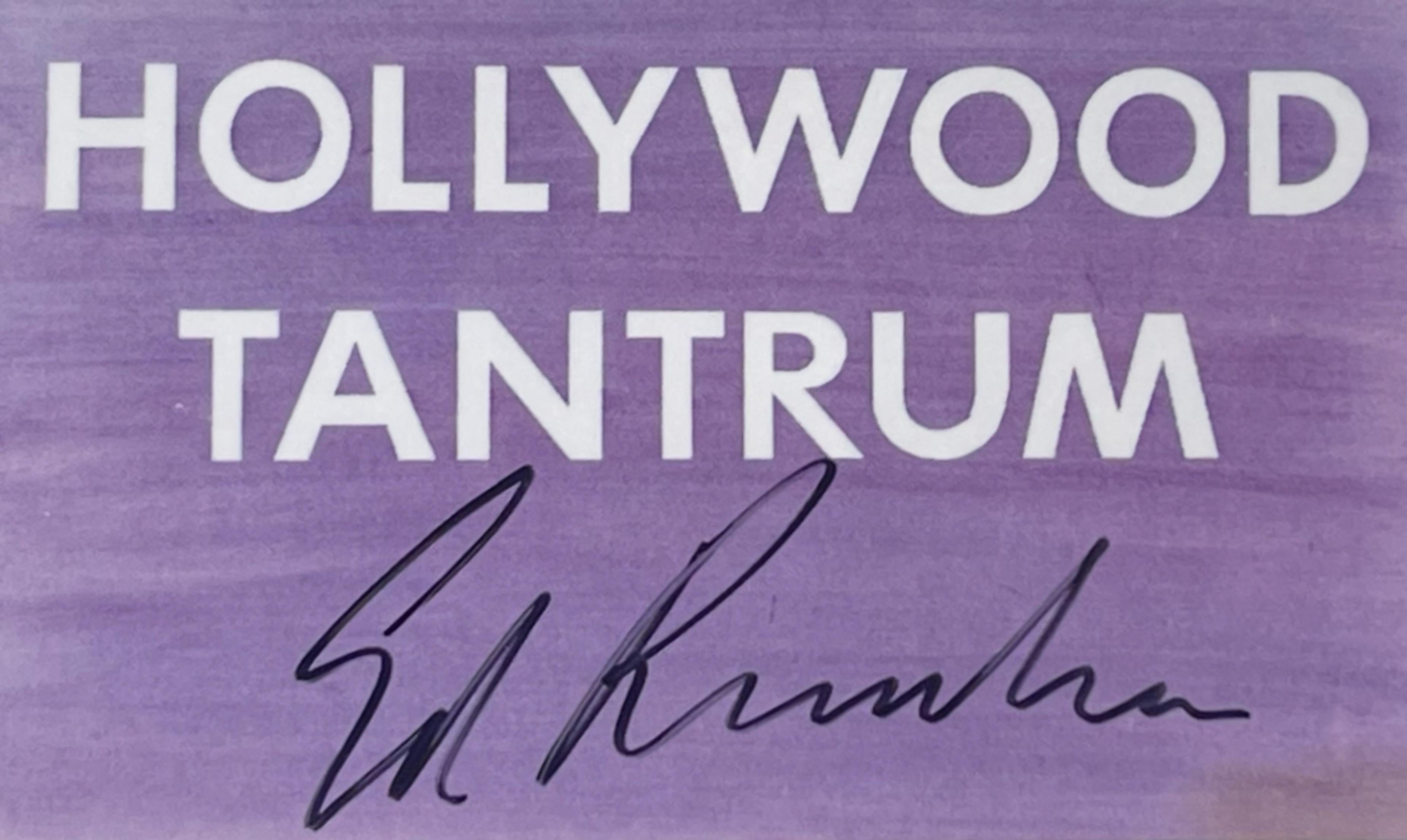 Art card: HOLLYWOOD TANTRUM, 1979, (Hand signed by Ed Ruscha), Framed - SCARCE! For Sale 1