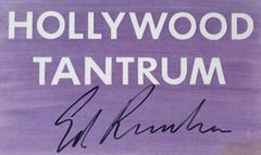 Cartolina d'arte: HOLLYWOOD TANTRUM, 1979, (firmato a mano da Ed Ruscha), incorniciato - SCARSO!