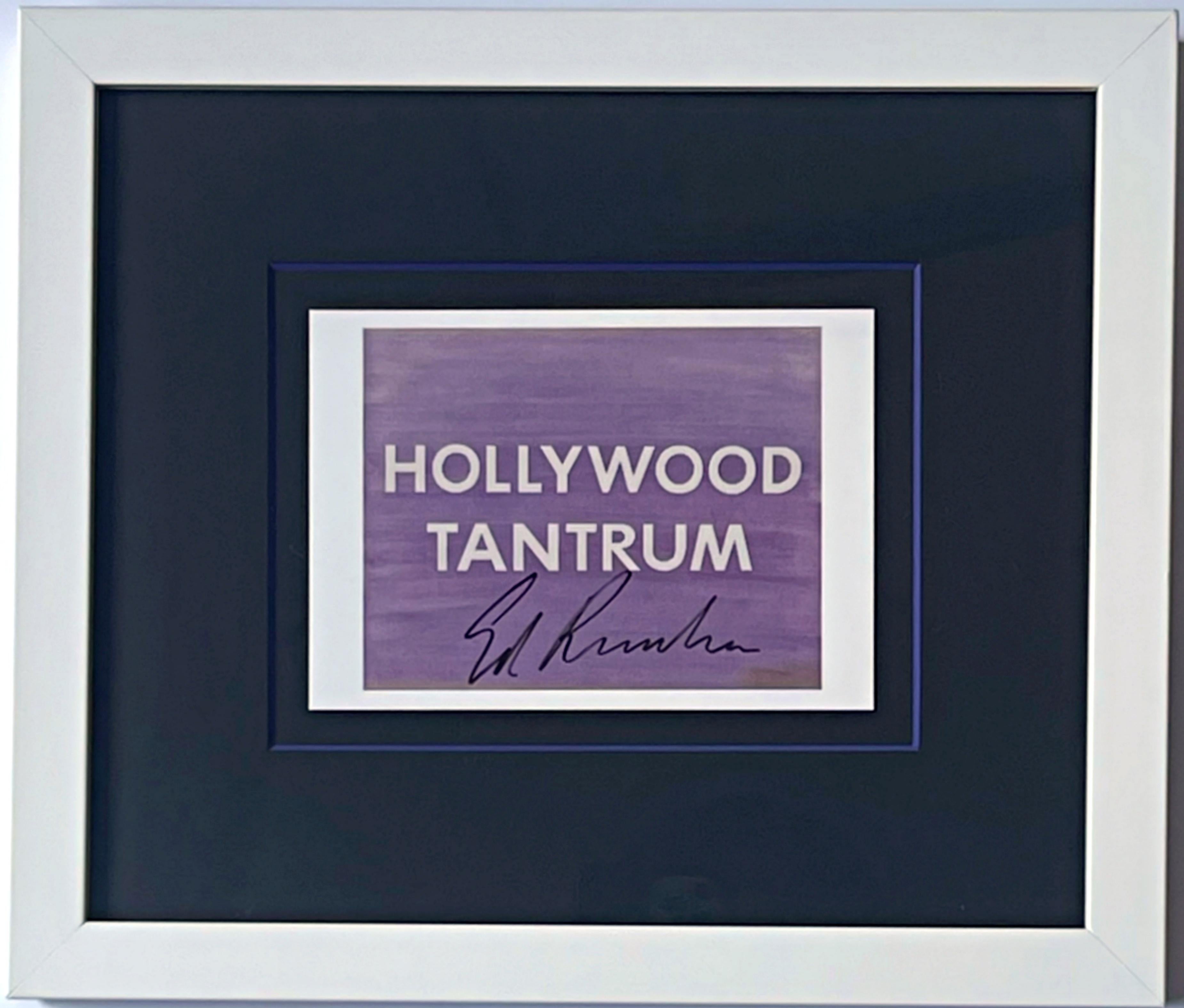 Art card: HOLLYWOOD TANTRUM, 1979, (Hand signed by Ed Ruscha), Framed - SCARCE!