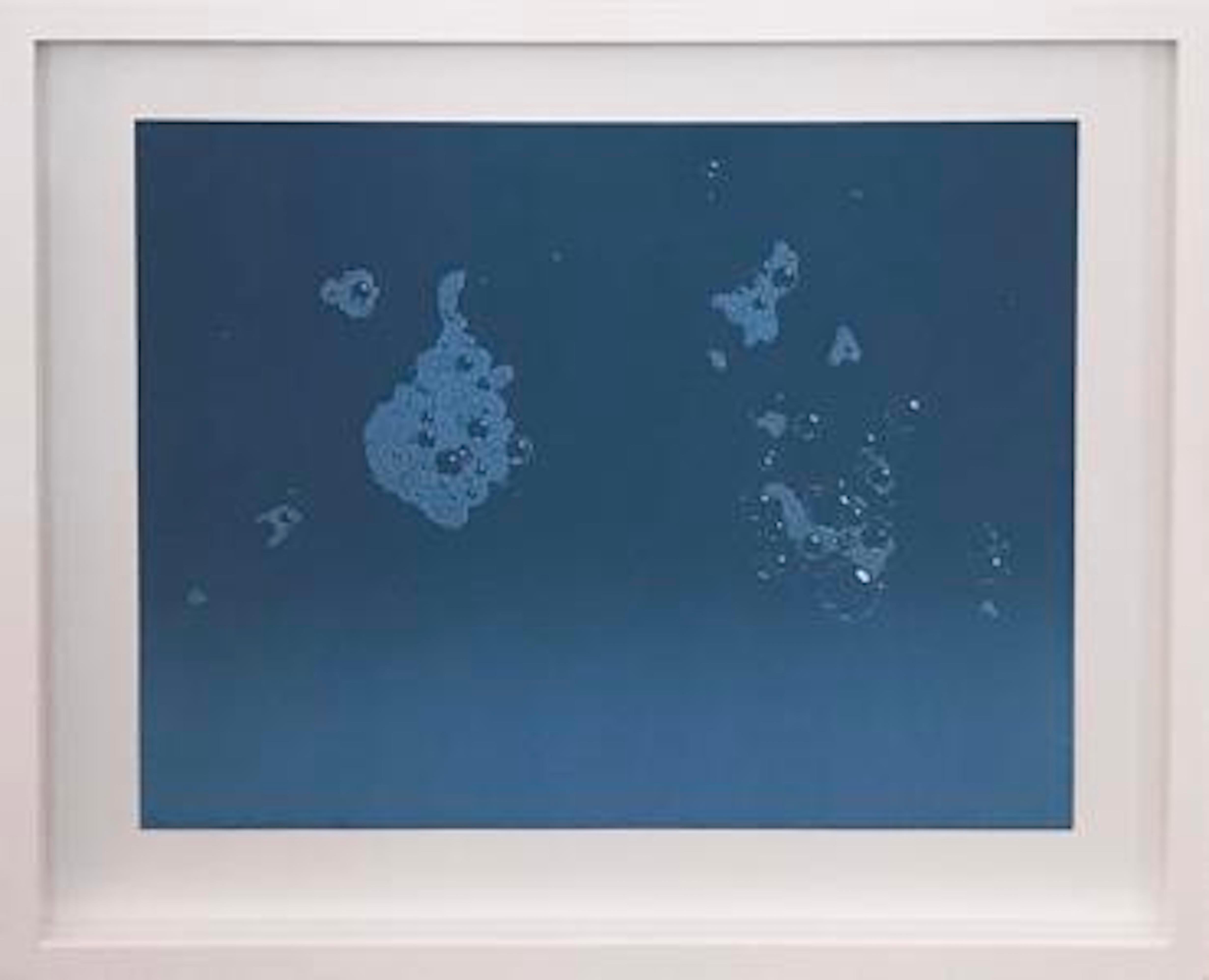 Blue Suds; 1971; Screenprint in colors on white Arches paper; 18 x 24 inches - Print by Ed Ruscha