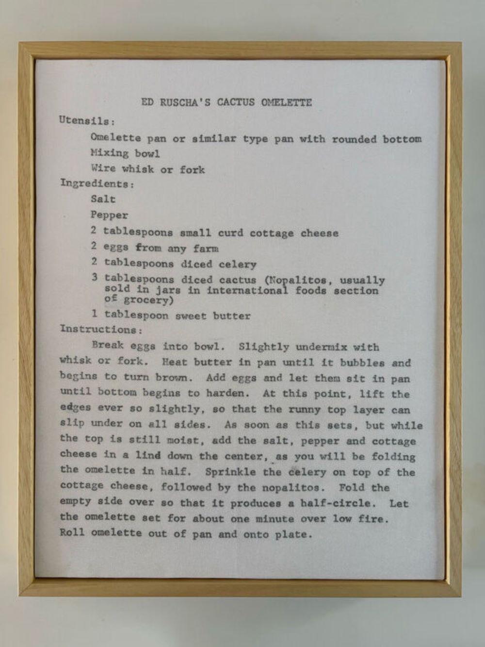 Cactus Omelette By Ed Ruscha For Sale 2