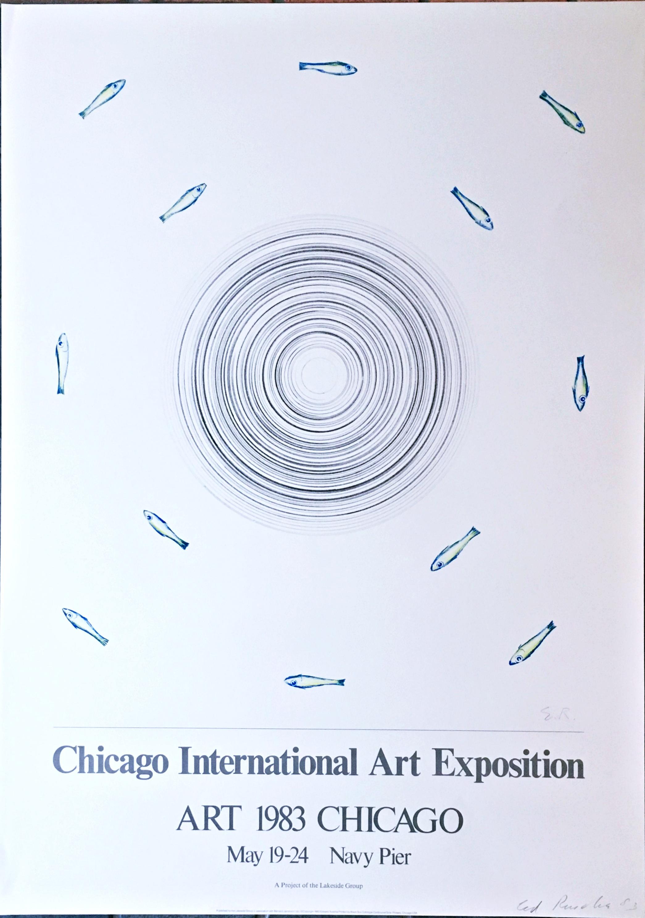 Affiche de l'exposition d'art internationale de Chicago (signée à la main par Ed Ruscha) en vente 2