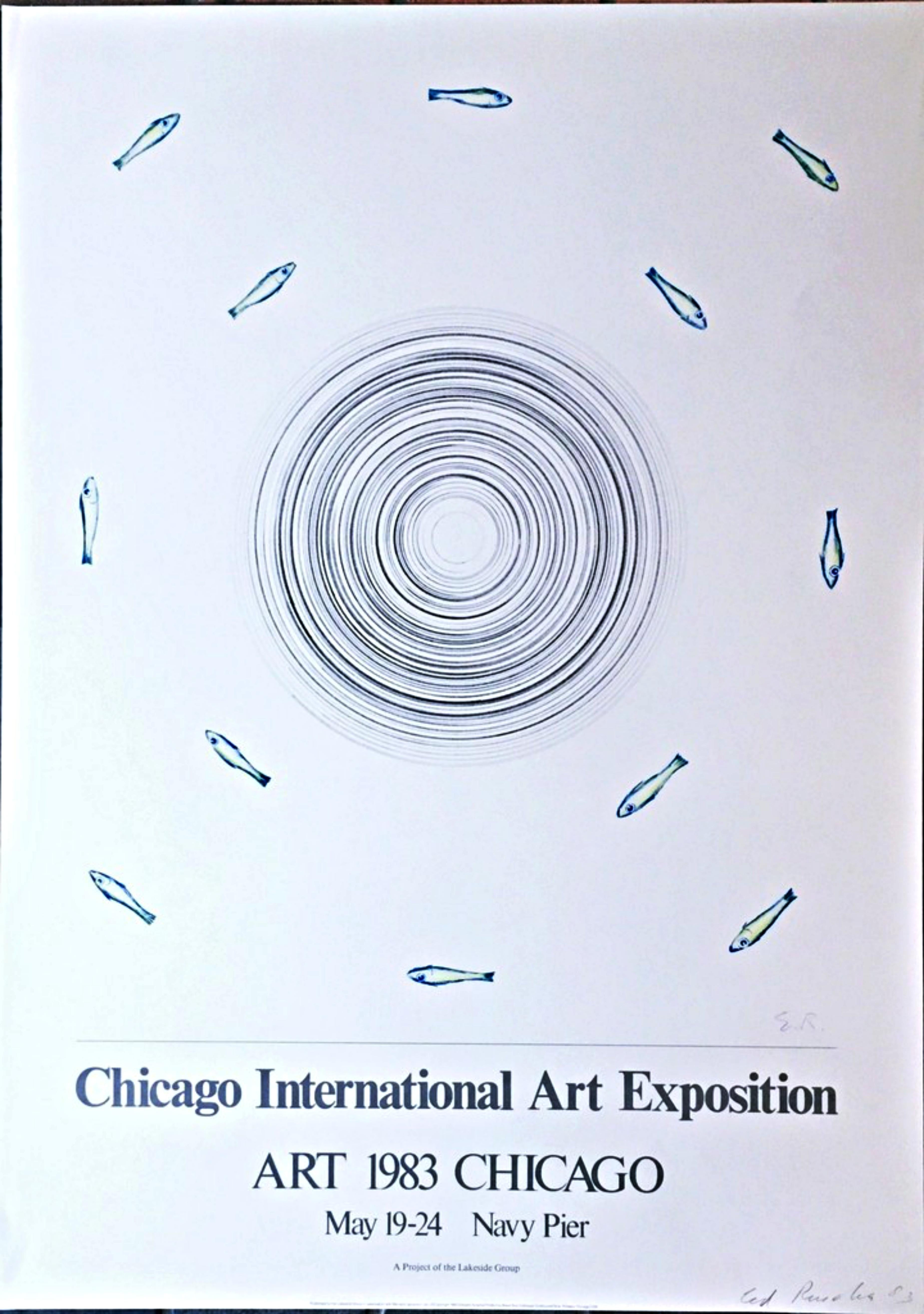 Ed Ruscha
Exposition internationale d'art de Chicago (signée à la main par Ed Ruscha), 1983
Lithographie offset. Crayon Signé et daté. Non encadré.
Signée et datée par Ed Ruscha au crayon graphite en bas à droite.
39 × 27 1/2 pouces
Non