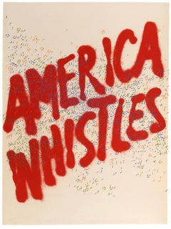 Ed Ruscha 'America Whistles' Signed Lithograph 1975