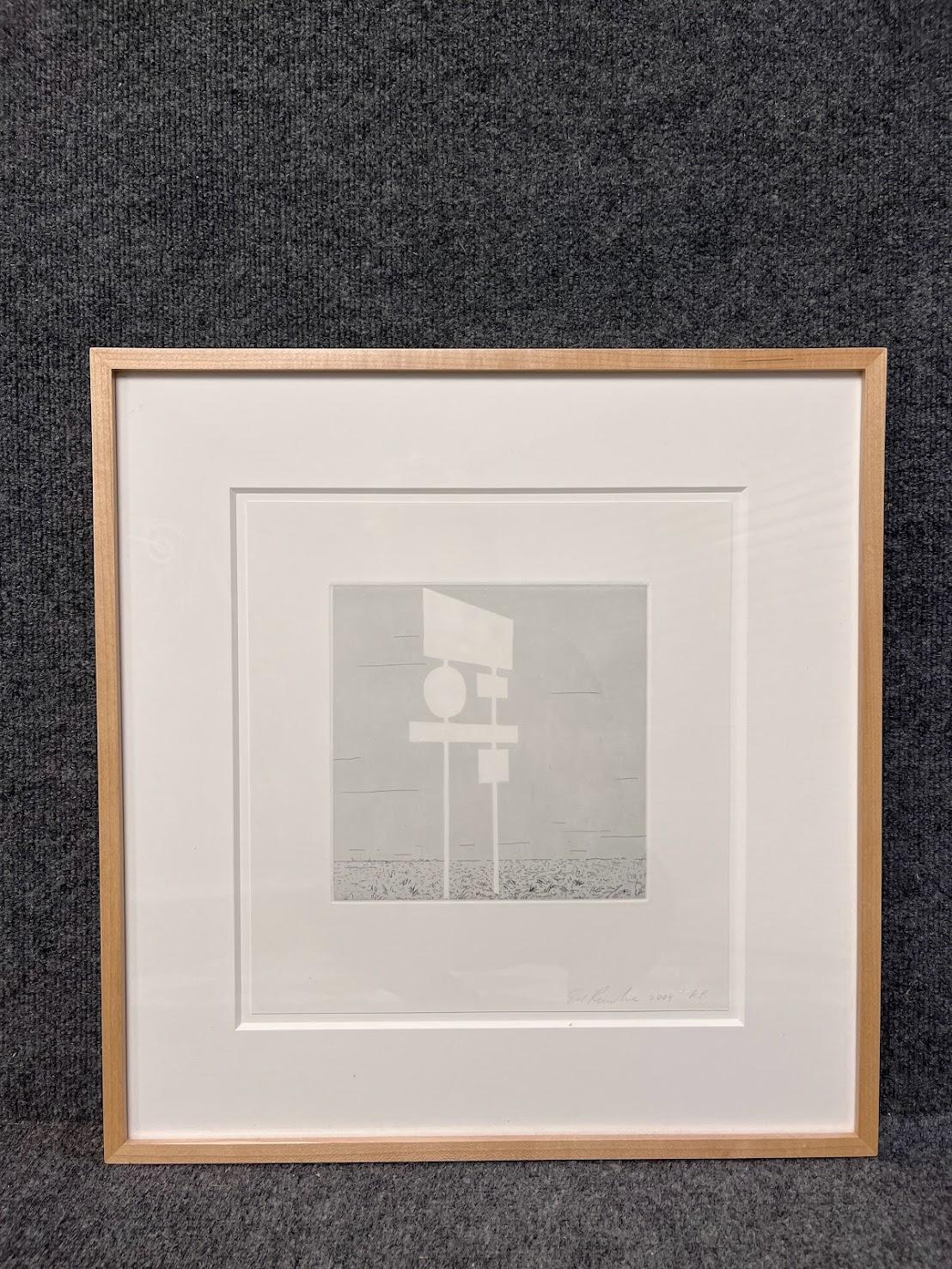 Ed Ruscha 'Blank Signs' Signed Etching and Aquatint Four Framed Prints 2004 For Sale 14