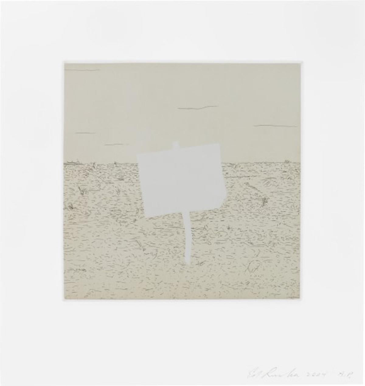 Ed Ruscha 'Blank Signs' Signed Etching and Aquatint Four Framed Prints 2004 For Sale 1
