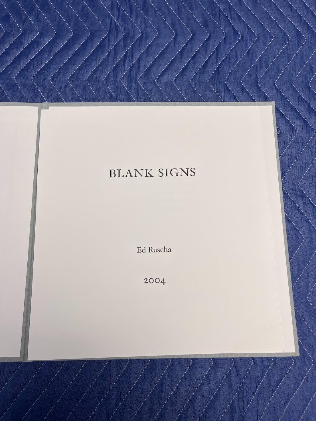 Ed Ruscha 'Blank Signs' Signed Etching and Aquatint Four Framed Prints 2004 For Sale 19