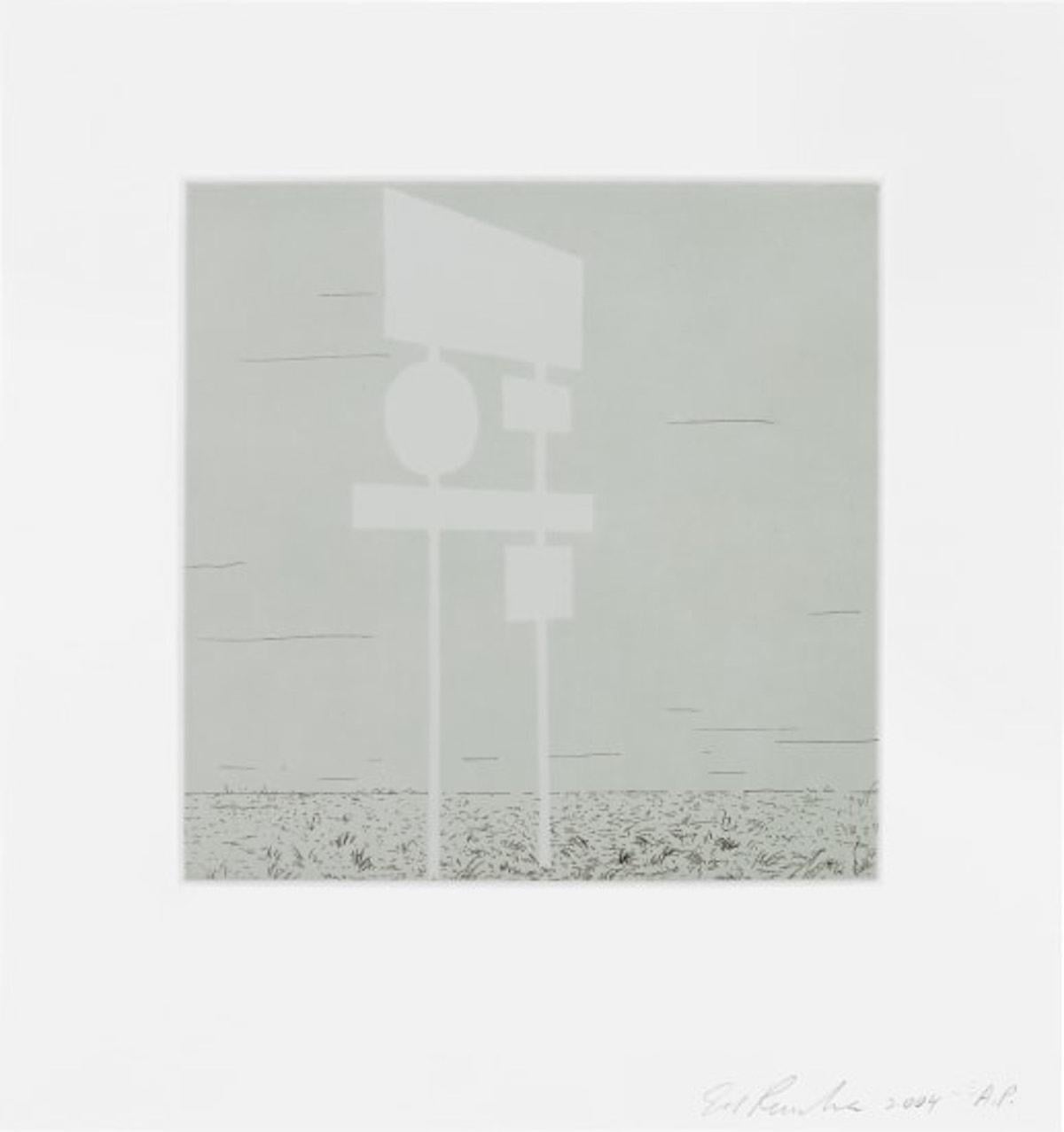 Ed Ruscha 'Blank Signs' Signed Etching and Aquatint Four Framed Prints 2004 For Sale 3