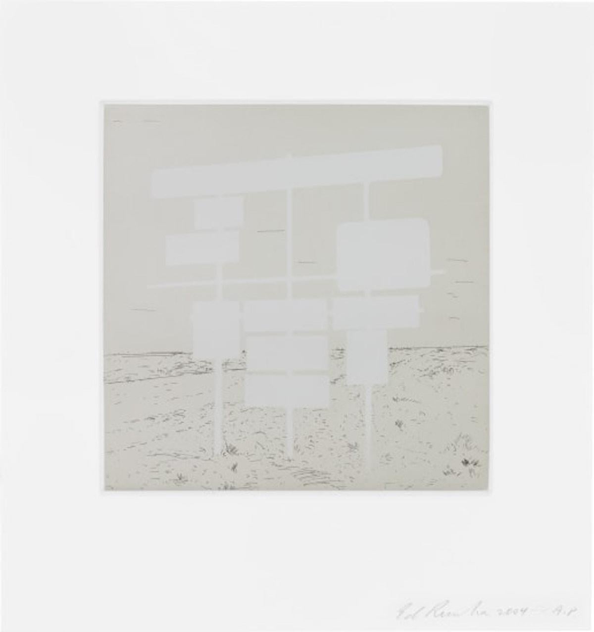 Ed Ruscha 'Blank Signs' Signed Etching and Aquatint Four Framed Prints 2004 For Sale 4