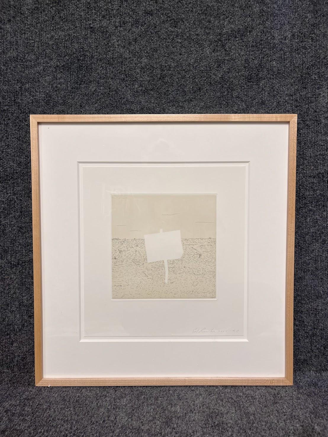 Ed Ruscha 'Blank Signs' Signed Etching and Aquatint Four Framed Prints 2004 For Sale 5