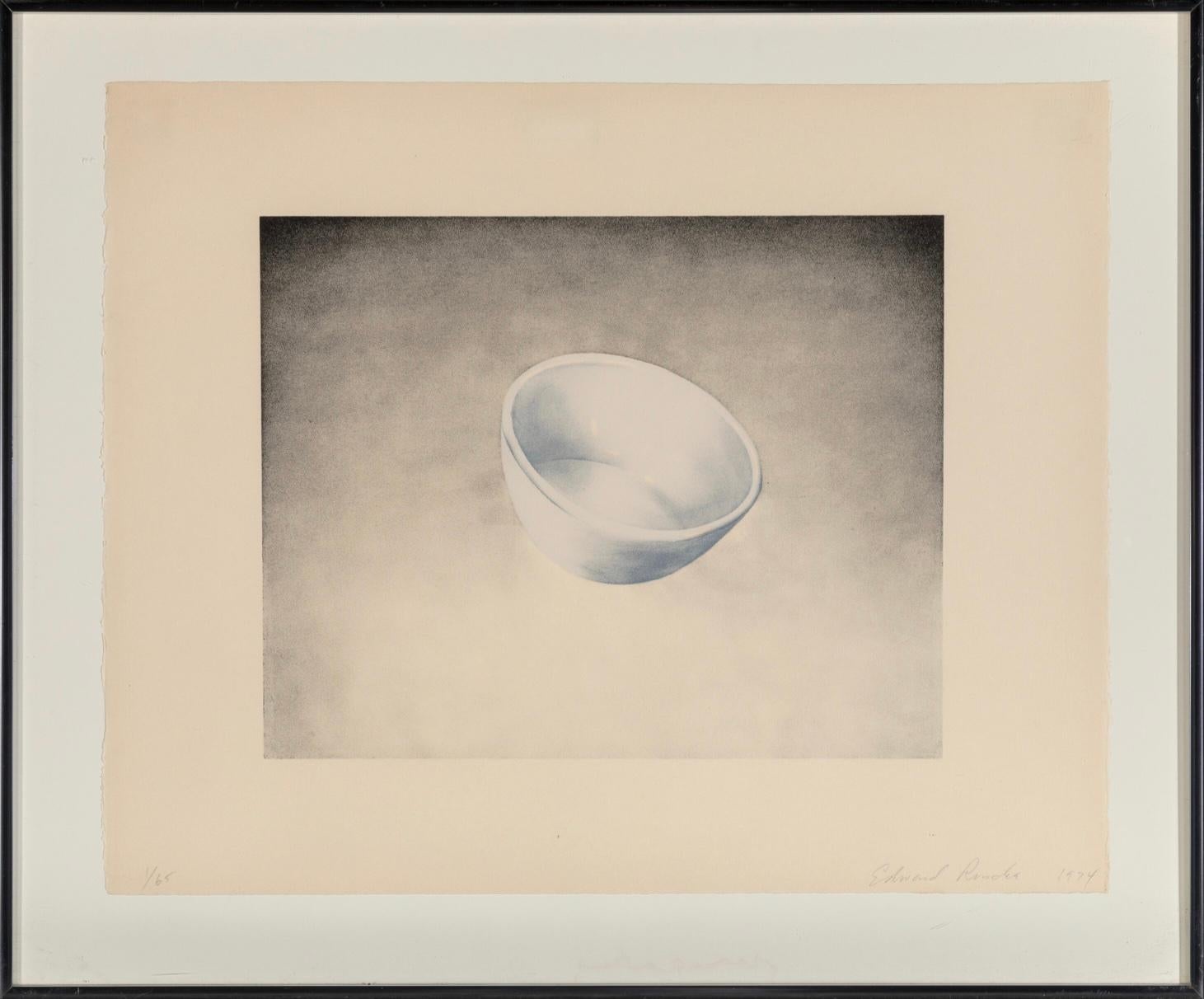 Ed Ruscha 'Bowl' Signed Color Lithograph 1974 1