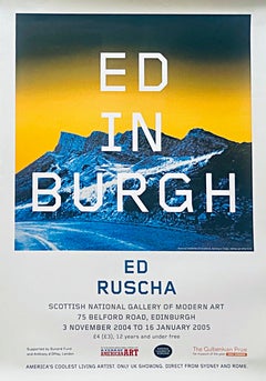Ed Ruscha - ED IN BURGH - AMERICA'S COOLEST LIVING ARTIST affiche écossaise rare