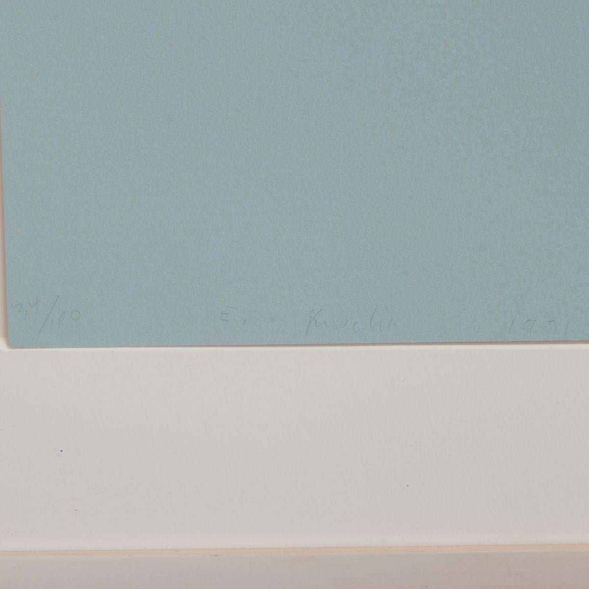 Ed Ruscha « Grey Suds » de la « Suite des étés » édition limitée, imprimé signé en vente 3