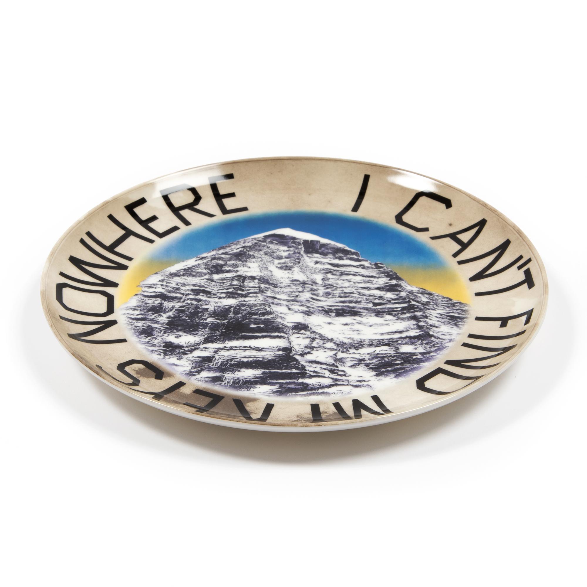 Ed Ruscha, I Can't Find My Keys Nowhere - Porcelain Plate 1