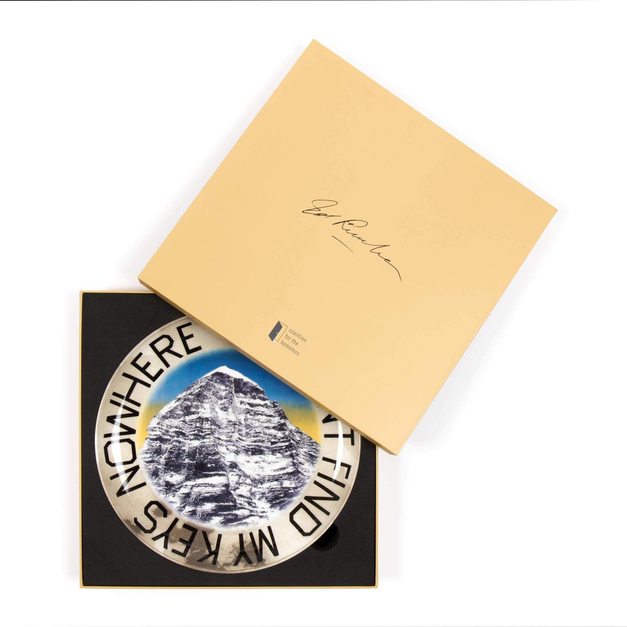 Ed Ruscha, I Can't Find My Keys Nowhere - Porcelain Plate 2