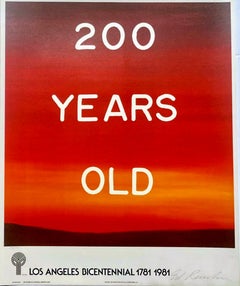 Ed Ruscha, Los Angeles Bicentennial Lithograph: 200 Years Old, rare Signed/N ed.
