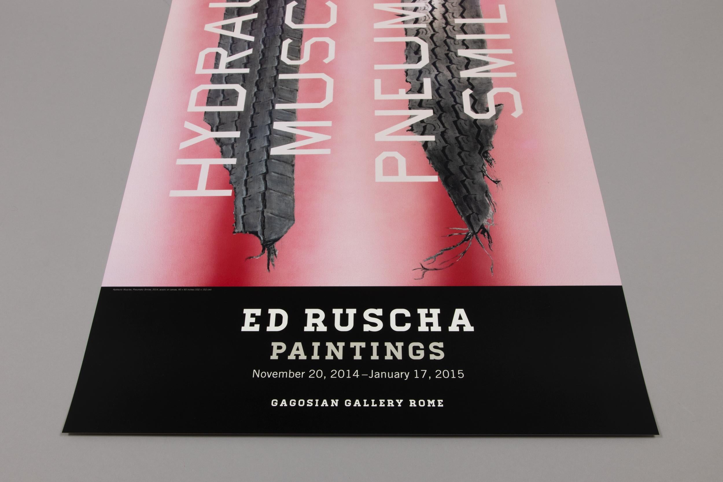 Ed Ruscha: Paintings, Original Exhibition Poster, Hydraulic Muscles For Sale 1