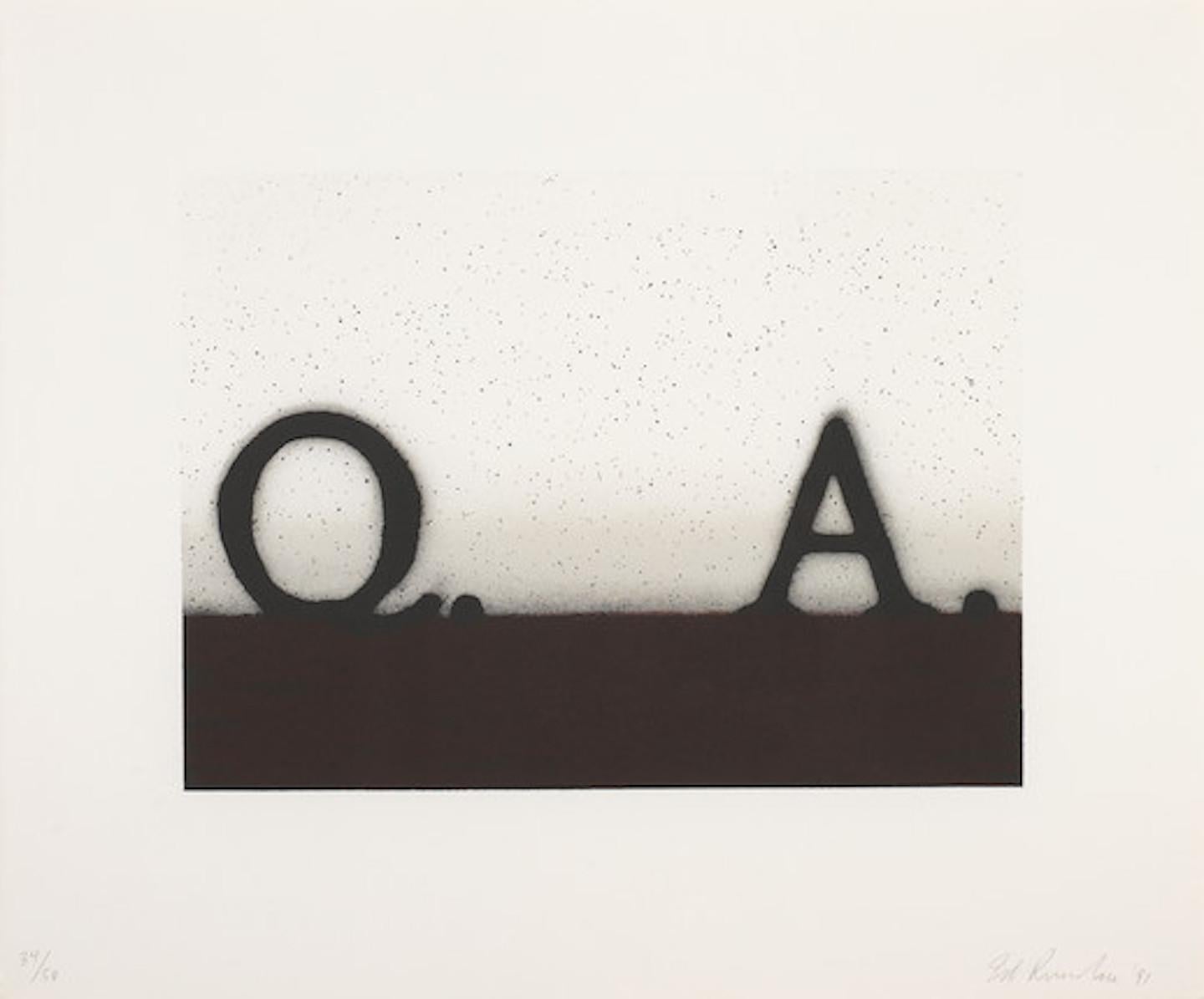 ED RUSCHA (1937-Present)

Ed Ruscha's piece 'Question & Answer' is a lithograph printed in black, 1991, on Rives BFK, signed, dated and numbered 34/50 in pencil, printed by Hamilton Press, California, published by Creative Works Editions, Japan,