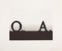 Ed Ruscha 'Domanda e risposta' Litografia firmata 1991