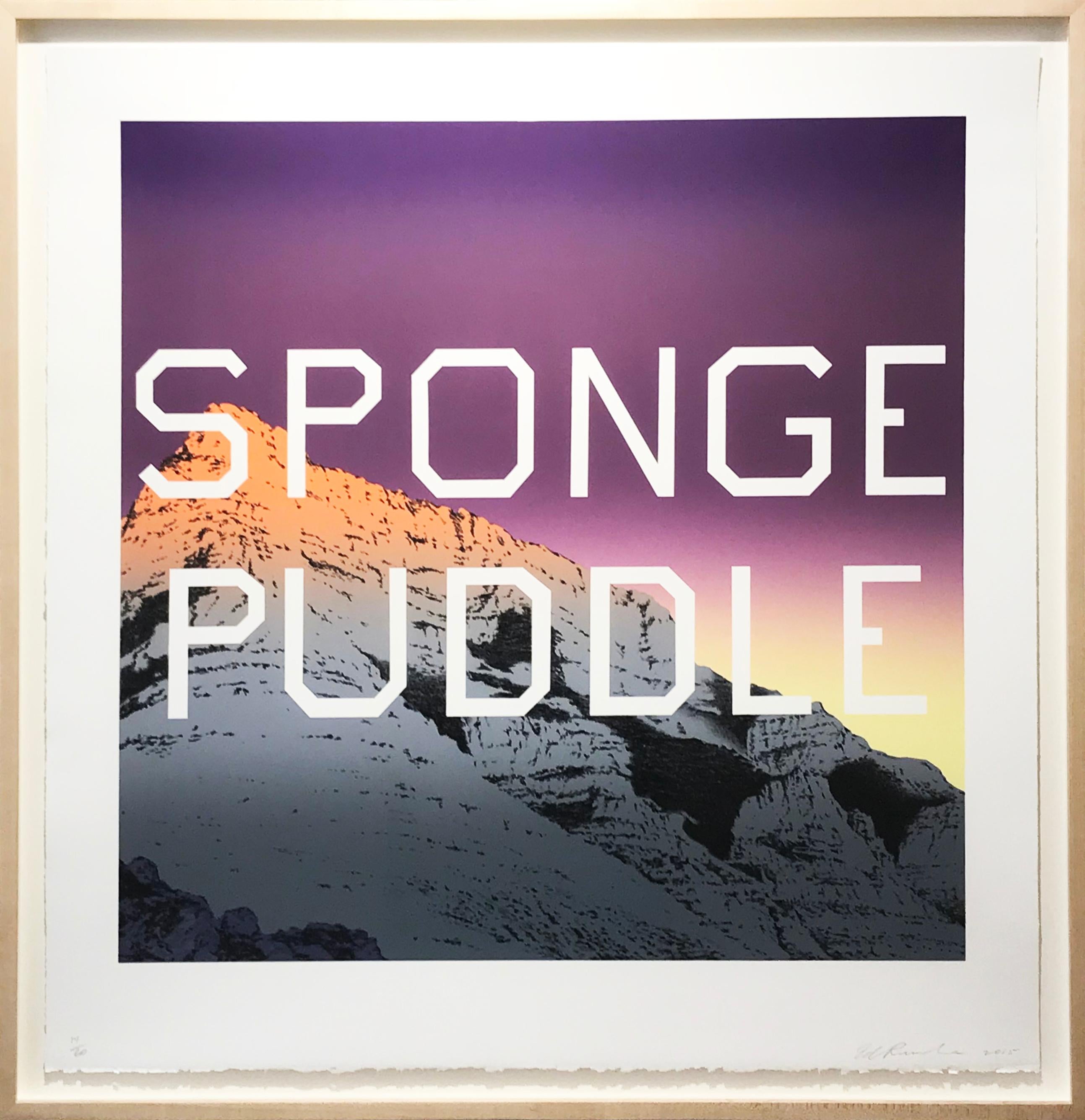 Ed Ruscha, Sponge Puddle, Lithograph, 2015, signed, dated and numbered.  1