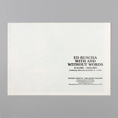Ed Ruscha - With and Without Words, Original Exhibition Poster from 2002