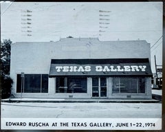 Edward Ruscha at the Texas Gallery vintage invitation, to Dennis Hopper, Framed