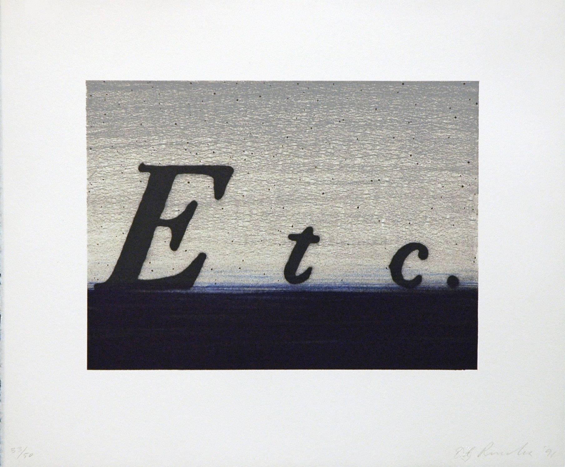 Ed Ruscha Abstract Print - Etc.