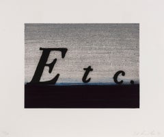 Etc. -- Print, Lithograph, Text Art by Ed Ruscha