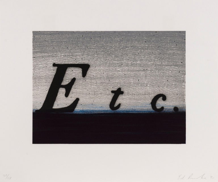 Ed Ruscha, „Etc.“, 1991, angeboten von RAW Editions
