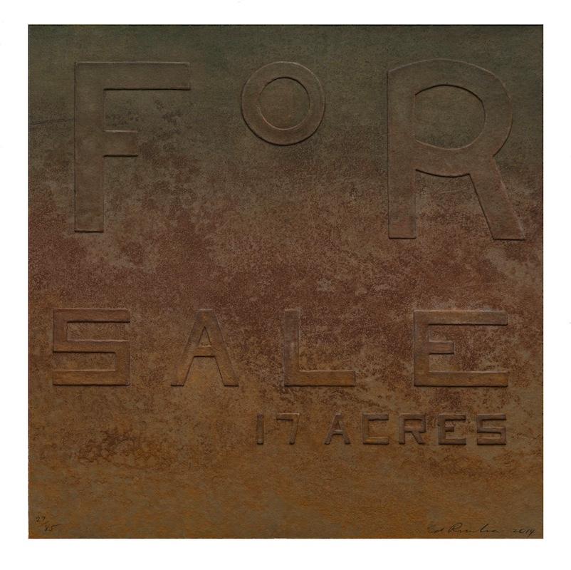 For Sale 17 Acres, from Rusty Signs - Print by Ed Ruscha