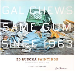 Gagosian gallery poster entitled Ed Ruscha Paintings (Hand signed by Ed Ruscha)