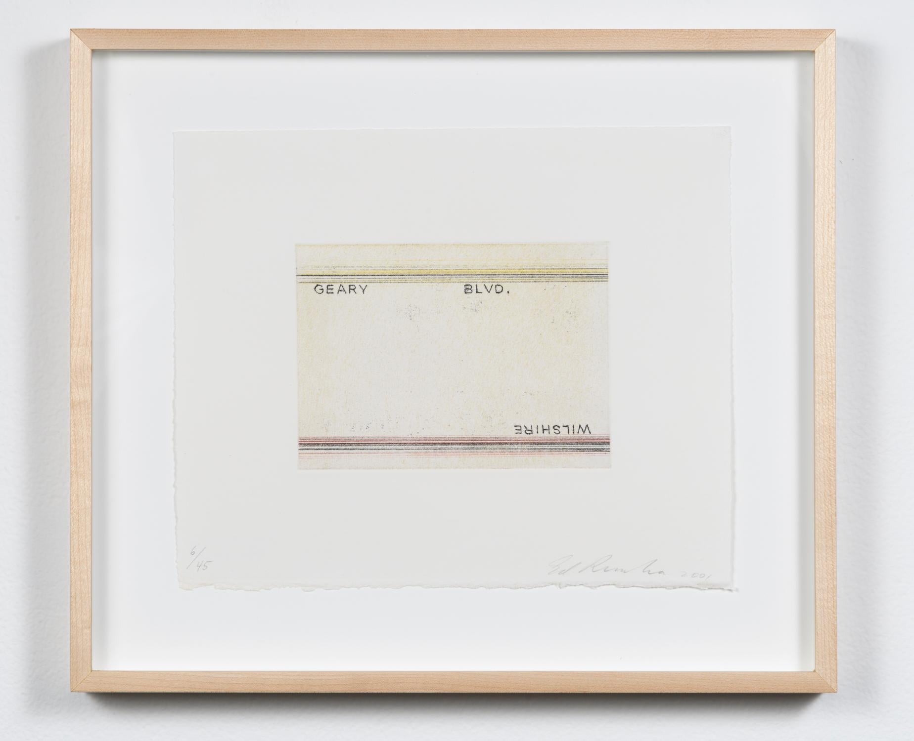 Geary, Wilshire, from Los Francisco San Angeles - Contemporary Print by Ed Ruscha