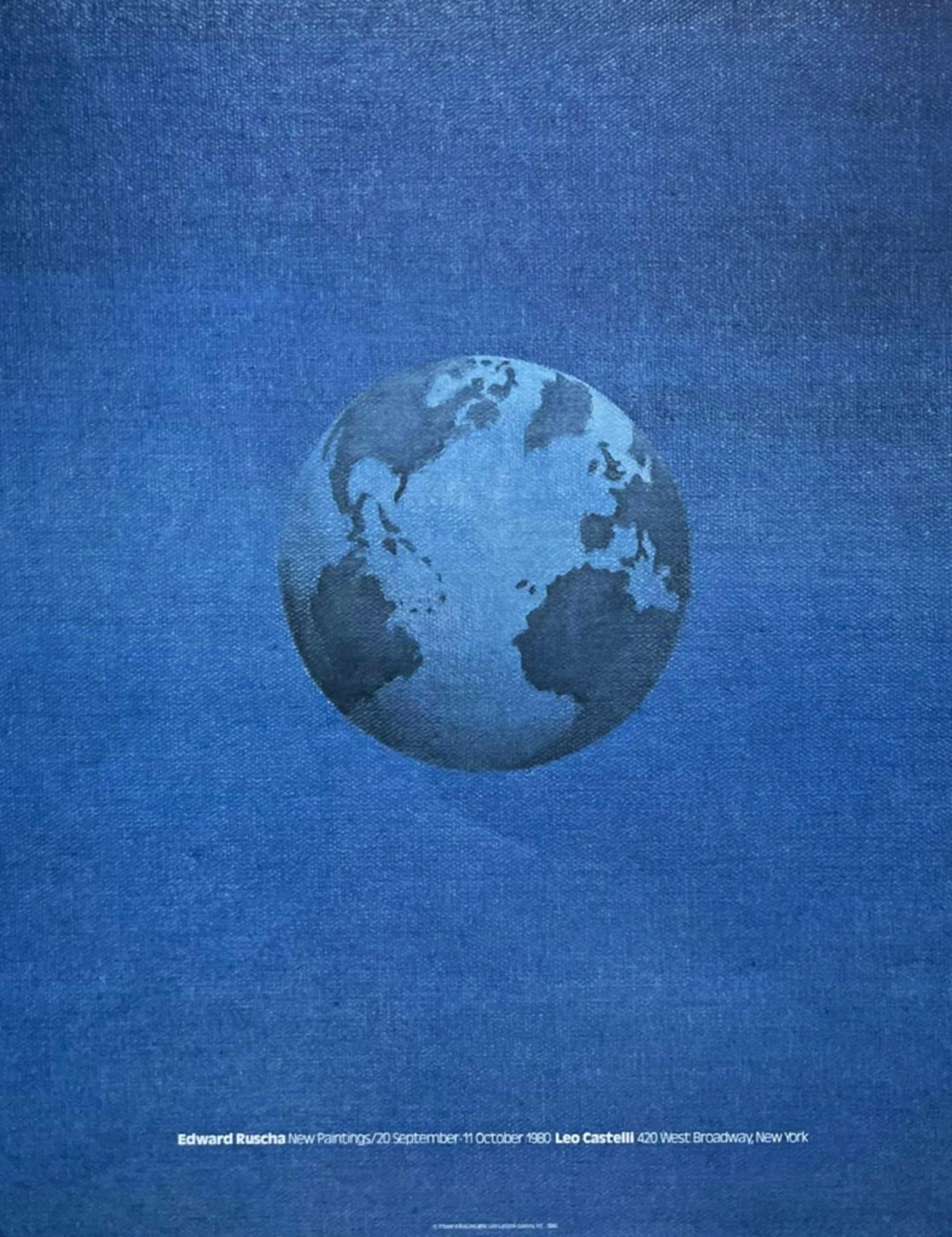 Cartel de litografía offset de la exposición de la Galería Leo Castelli de Ed Ruscha, una rareza histórica