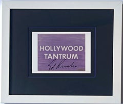 Hollywood Tantrum, 1979, postcard, (hand signed by Ed Ruscha), Framed