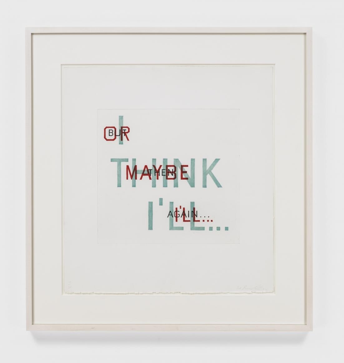 Indecision  - Print by Ed Ruscha