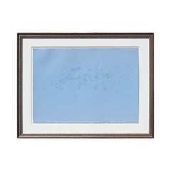 "Lisp" Sky Blue Abstract Contemporary Lithograph Printed in Colors Ed 72/90