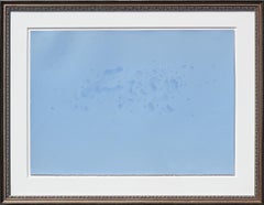 "Lisp" Sky Blue Abstract Contemporary Lithograph Printed in Colors Ed 72/90