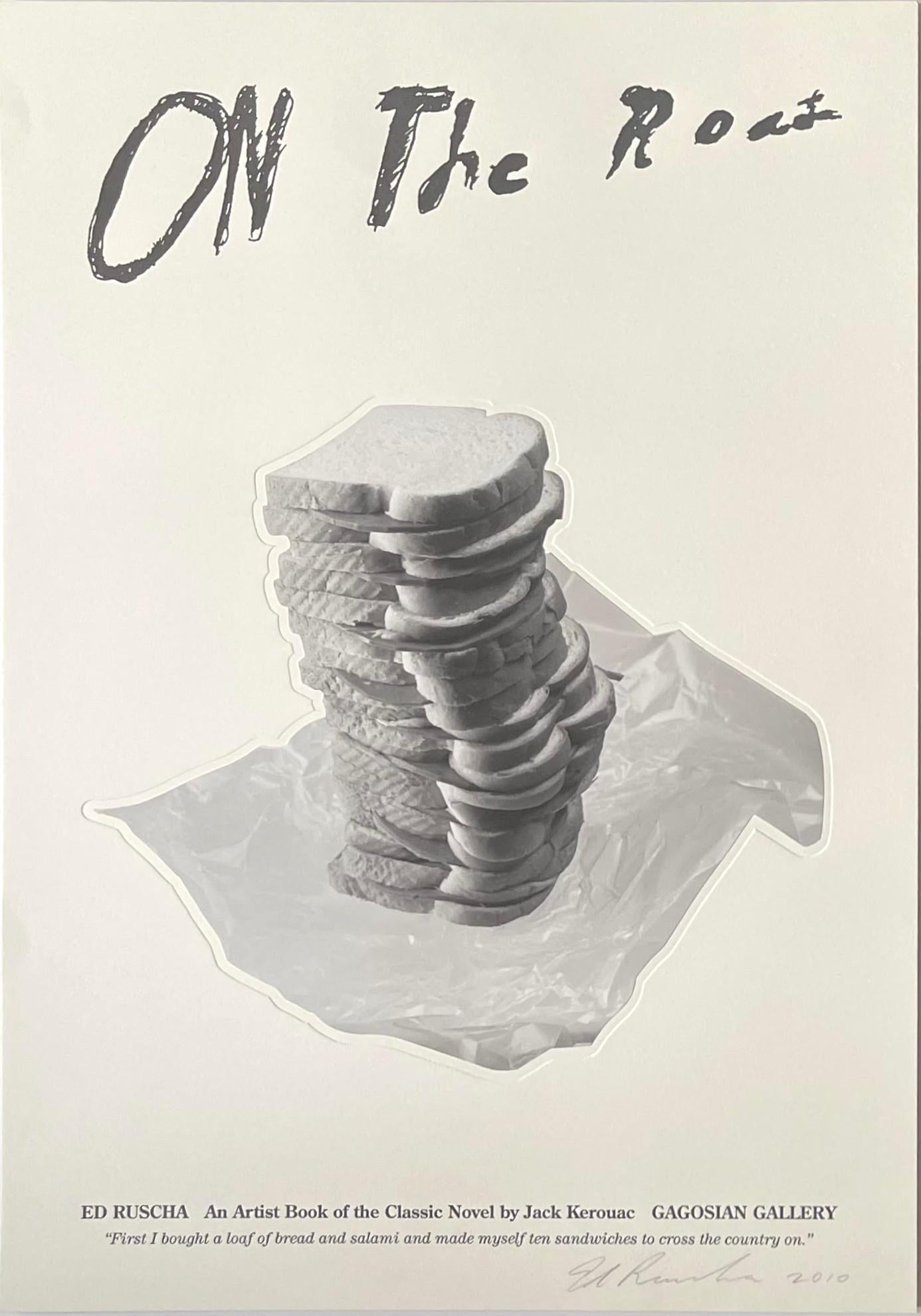 Kerouac's On the Road (10 sandwiches with bread and salami), SIGNED by Ed Ruscha For Sale 1