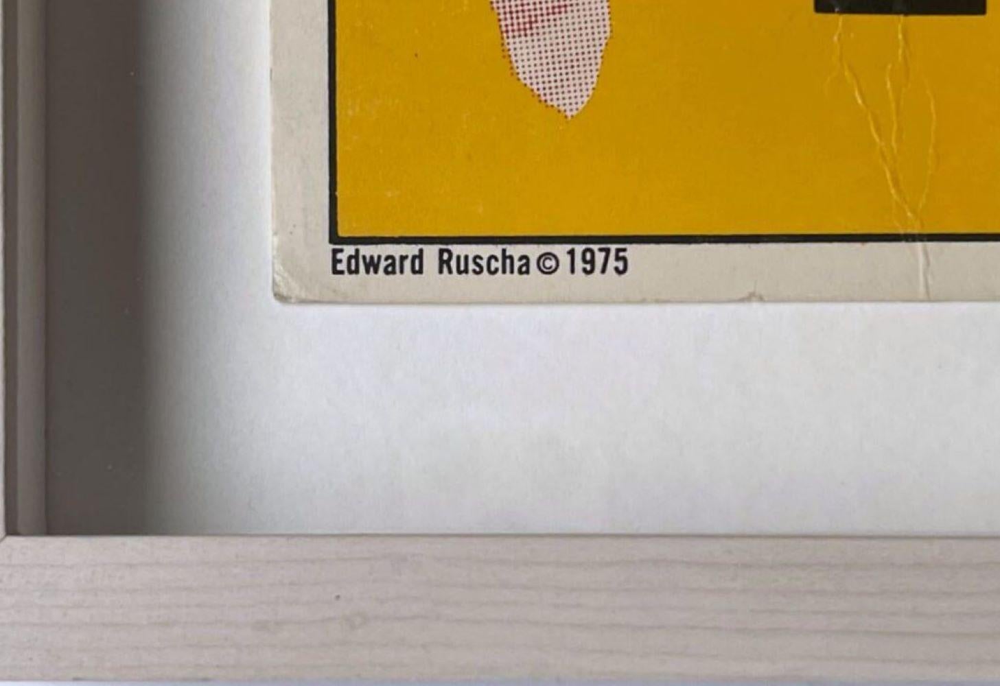 Once in a Lifetime (RARO poster teatrale disegnato da Ed Ruscha nel 1975) incorniciato 1
