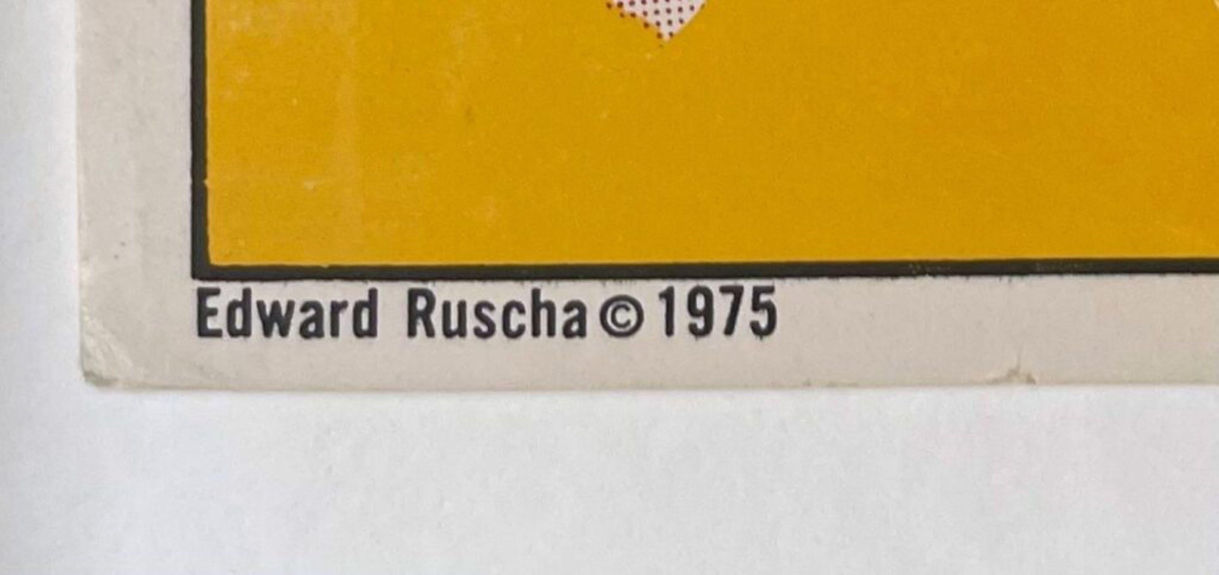 Once in a Lifetime (RARO poster teatrale disegnato da Ed Ruscha nel 1975) incorniciato 2